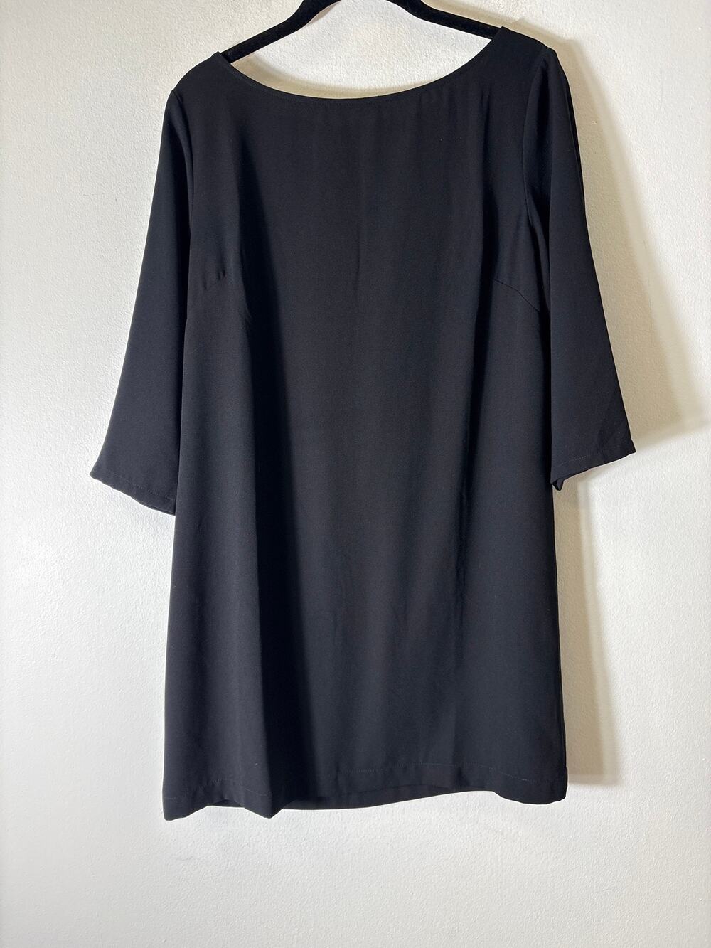 Leith Black 3/4 Sleeve Open Back Mini Dress Sz M